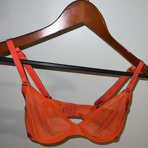 CUUP Orange Sheer Underwire Bra